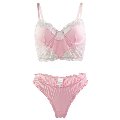 Patchwork Sexy Lingerie Women Suit Lace Sexy Two Piece Suit