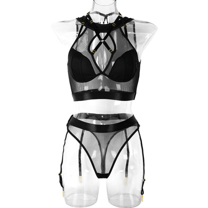 Sexy Lingerie Set Women Sexy Lining Full Lines Complex Strap Decoration