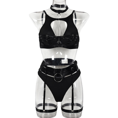 Sexy Bra Sexy Underwear Stitching Straps Push up Set Women