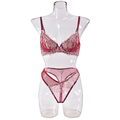 Sexy Underwear Mesh See through Underwear with Floral Adjustable
