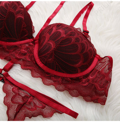 Three Point Women Cloud Print Sexy Suit Three Piece Set