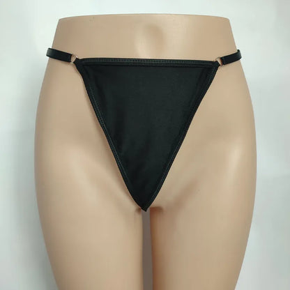 Crotchless Mini Panties Women Perspective Underwear Ladies Metal Chain Thongs Crotchless BABY Letter Briefs  Lingerie