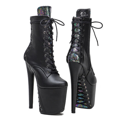 20CM/8inches matte PU  Pole dancing platform Pole Dance boots