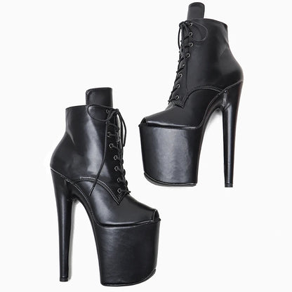 20CM/8inches ankle boots open toe  fashion for  lady party  High Heel platform boots Pole Dance boot 2B