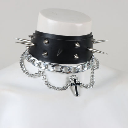 Gothic Leather  Women Harness Collar Necklaces Fashion Body  Party Punk Rave Harajuku Cosplay  Accessories