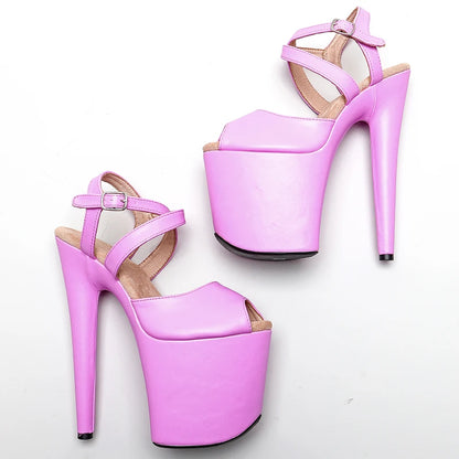 8Inch/20cm PU Upper Platform Sandals  party High Heels Shoes Pole Dancing Shoes