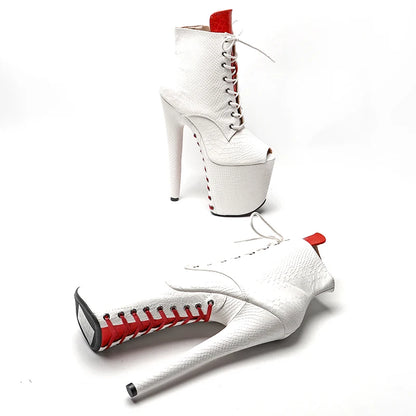 20CM/8inches Pole dancing shoes High Heel platform  boot Ankle Boots y  Stripper Shoes women boots 2B