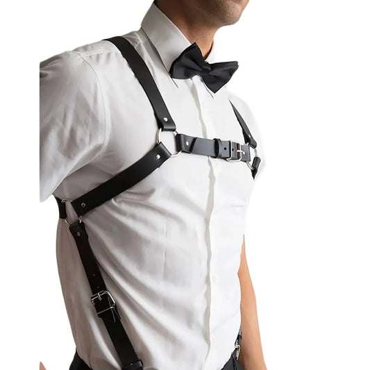 Harness Man Sword Belt Gothic Chest Lingerie Leather Vest Body Harness y   Strap  Accessories