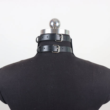 Black Rivet Exaggerated Chockers Necklace Charm Designed Collar Girls Cosplay Party Jewelry Goth Punk Hollween  Accessories
