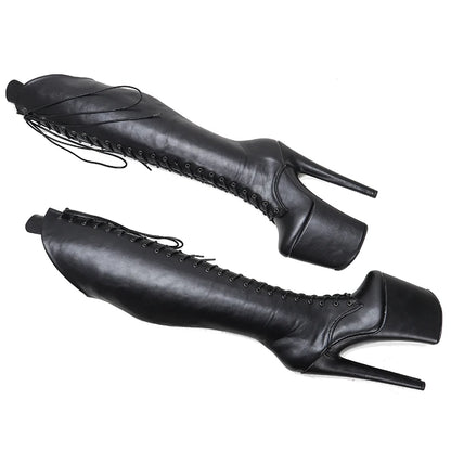 20CM/8inches Matte PU upper Pole dancing shoes High Heel platform shoes Pole Dance shoes