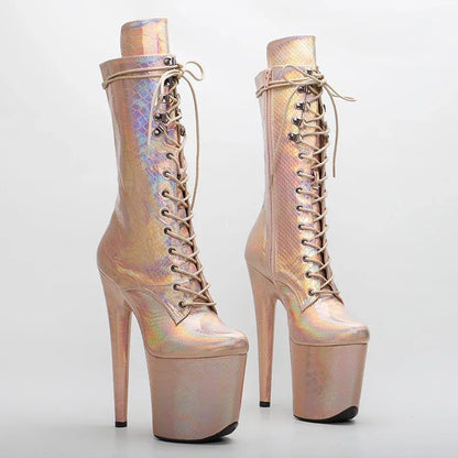 stock  20CM/8inches  platform Pole Dance boot
