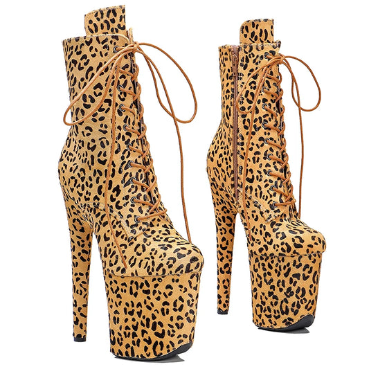 20CM/8Inch Genuine Leather Women's Platform disco party High Heels  Pole Dance boot