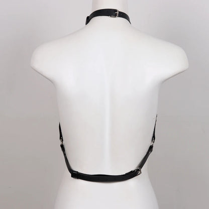 Women  Harness Belt Chest Body Harness Leather Lingerie Lingerie Gothic Clothing Festival Rave Outfit
