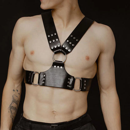 Punk Men's Harness Sword Belt Chest Cage  Gay  Strap   Lingerie Gothic Rave Costumes Cosplay Tops
