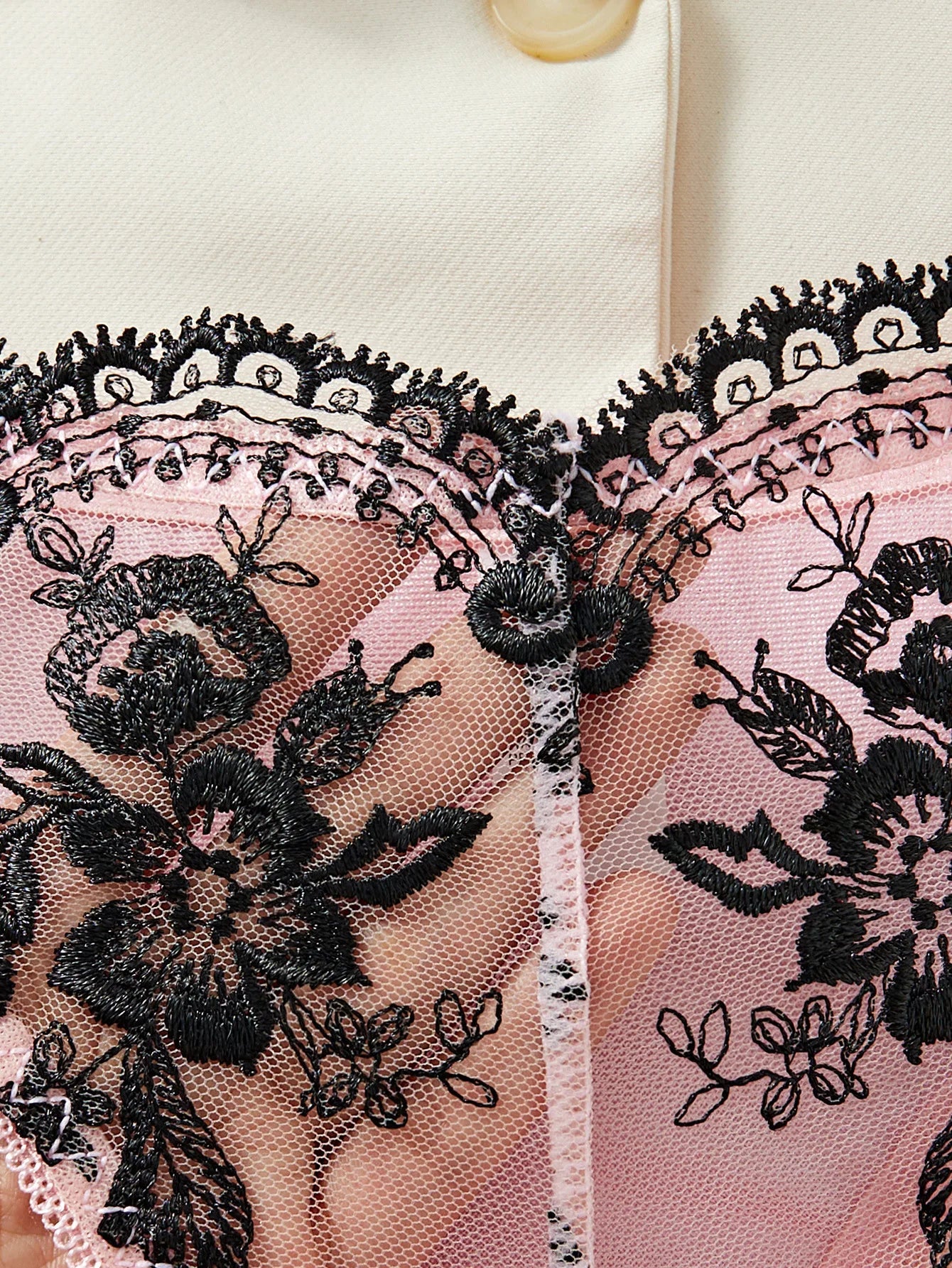 Ellolace Floral Sexy Lingerie Set Erotic Fancy Delicate Underwear Transparent Bra Bilizna Set Girl Pink Intimate Goods