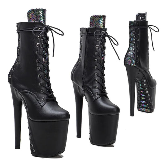 20CM/8inches matte PU  Pole dancing platform Pole Dance boots