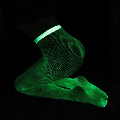 Glow in The Dark Fishnet  Bodysuit Women  Lingerie Open Crotch Bodystockings Party Club Luminous  Clothes
