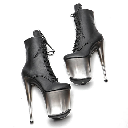 20cm/8inches  gradient color waterproof table y  Stripper Shoes Models Catwalk Show boot  High Heels 3L