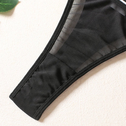 Lencería sensual, ropa interior de tul sin censura con cadena, ligas con cuello Halter, disfraces transparentes de encaje 
