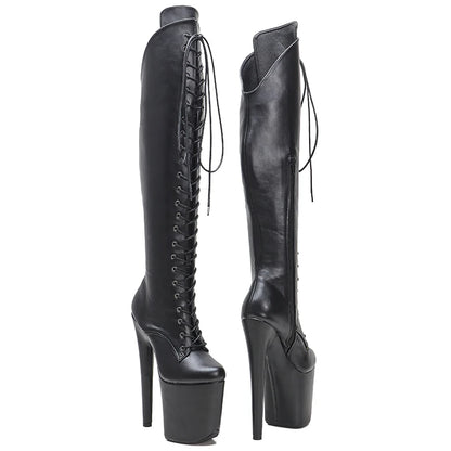 20CM/8inches Matte PU upper Pole dancing shoes High Heel platform shoes Pole Dance shoes
