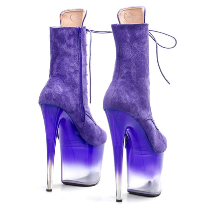 20CM/8Inch Suede Upper y  model for  lady ankle boots High Heels platform  Pole Dance boot