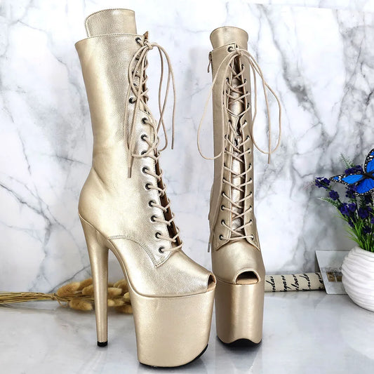 20CM/8inches Pole dancing shoes High Heel platform Pole Dance boot