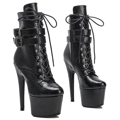17CM/7inches ankle boots suede upper fashion   platform party  shoes Pole Dance boot