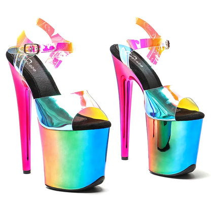 20cm/ 8inches TPU upper  fashion y  platform high heel   sandals  pole dance shoes