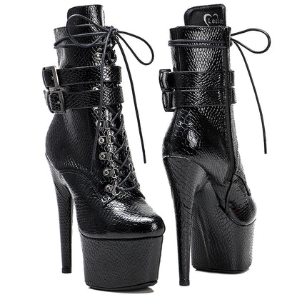 17CM/7inches ankle boots suede upper fashion   platform party  shoes Pole Dance boot