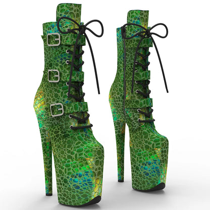 20CM/8inches PU  Upper  colorful   color platform Pole dance shoes High Heels Pole Dance boot