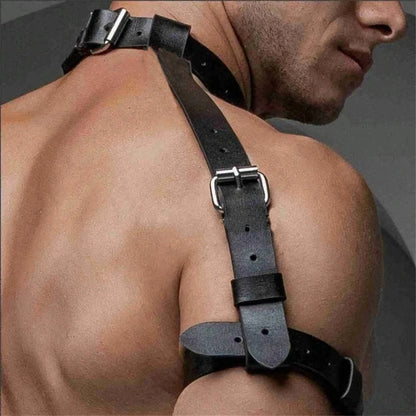 Goth  Neck  PU Leather Harness y Men Gay  Belt  Costume Collar  Wear Club Party  Accessories
