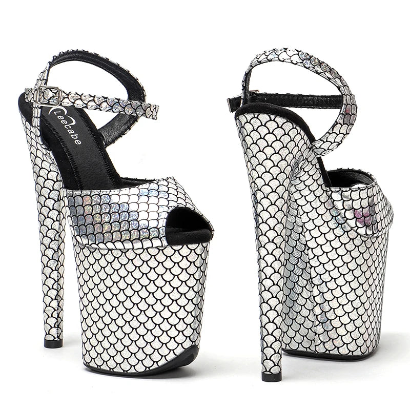 New  materials covered heels Women's Platform Sandals Pole Dancing Shoes 8 Inch High Heels Shoes ladies shoes