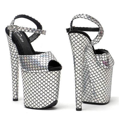 New  materials covered heels Women's Platform Sandals Pole Dancing Shoes 8 Inch High Heels Shoes ladies shoes