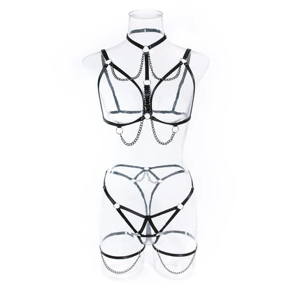 Ellolace Porn Erotic Lingerie With Chain Open Bra Sexy Underwear Uncensored Full Sexshop Night Appeal Sex Kit Sissy Costume