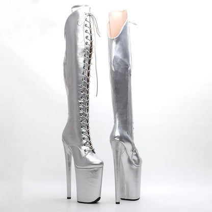 23CM/9inches Pole dancing shoes High Heel platform Boots closed toe Pole Dance boots