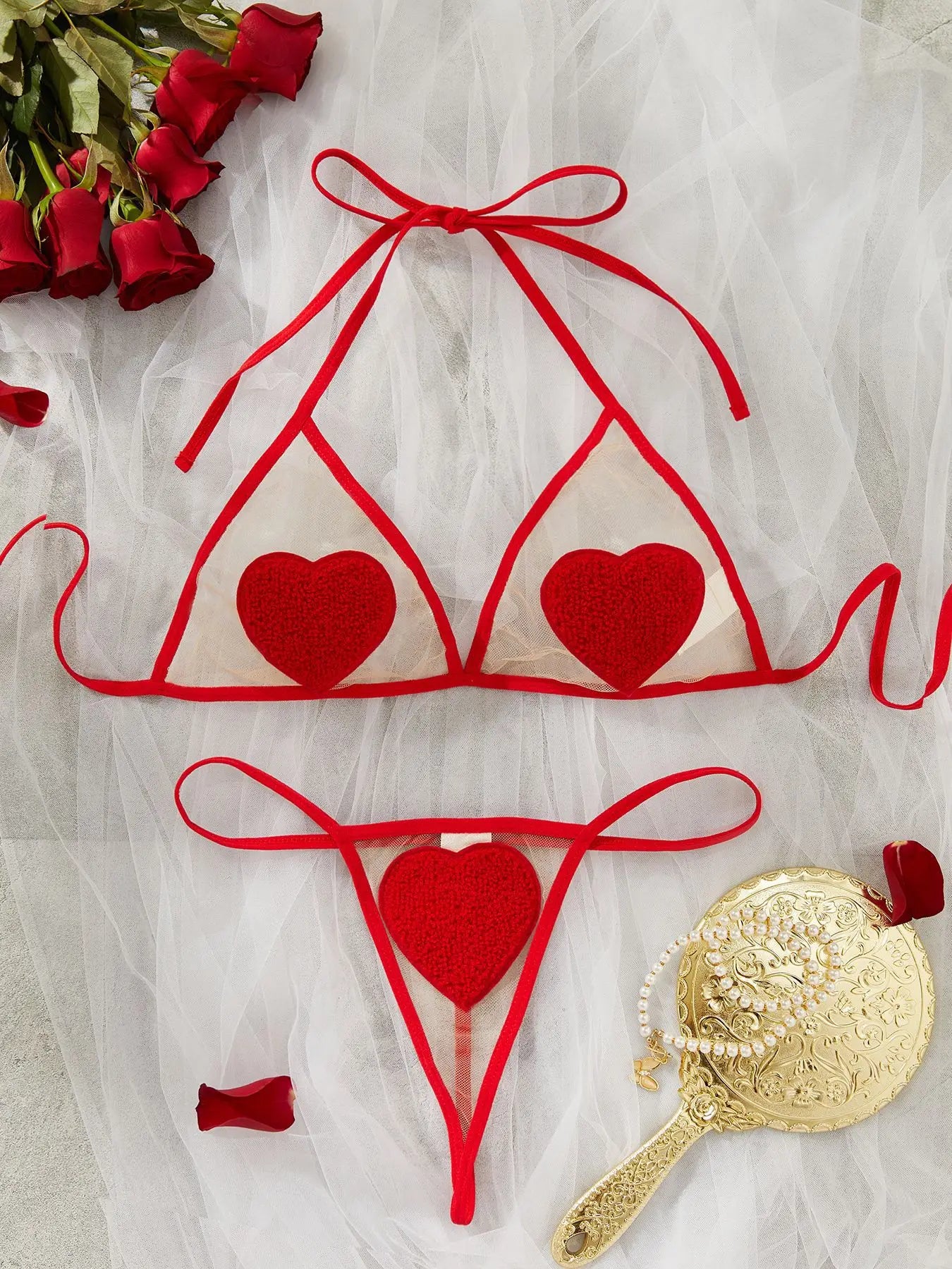 Ellolace Erotic Lingerie Halter Porn Sexy Women Underwear Uncensored Transparent Bra Sex shop Stitch Thongs Ensemble Costume