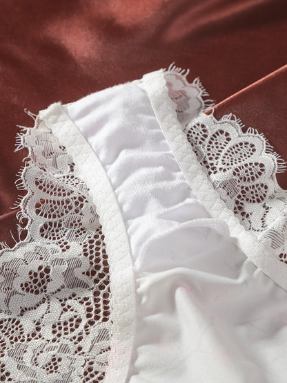 Ellolace Floral Lace Lingerie Seamless Underwear Sexy Intimate Push up Bra Exotic Sets Call Of The See Through Lace Panties