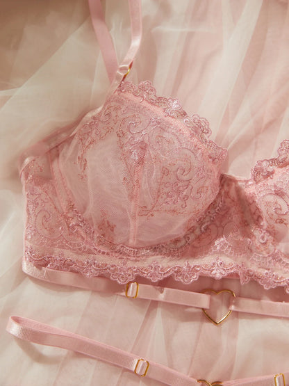 Ellolace Fancy Women's Lingerie Delicate Floral Embroidery Lace Erotic Sets Fairy Romantic Intim Goods Valentine Fantasy Outfits