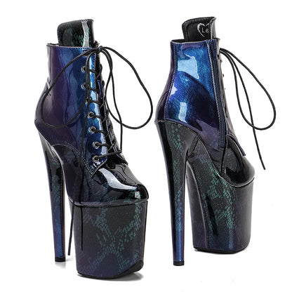 20CM/8Inch PU upper  Platform boots  party High Heels  Pole Dance shoes