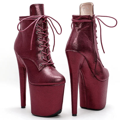 20CM/8inches super short boots Pole dance shoes High Heels Pole Dance boot