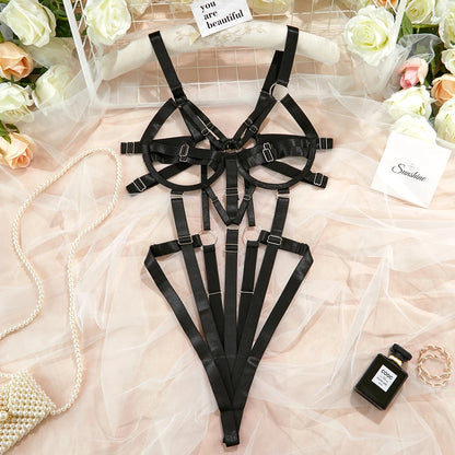Sexy Bodysuit Hollow Out   Body   Hot Woman Thong One Piece  Lingerie Open Crotch And Breasts