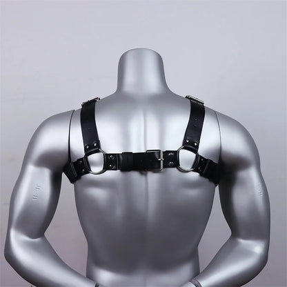 Leather Chest Harness Men Harness Adjustable ual Body  Cage Harness Belts Rave  Clothing for Adult