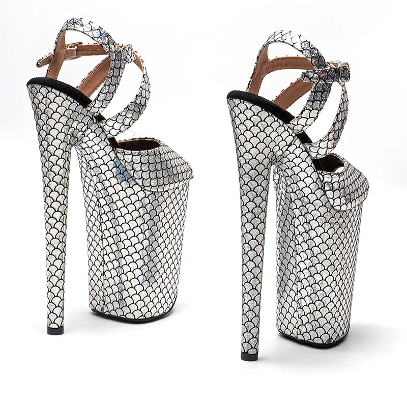 23CM/9inches PVC upper  Platform y  High Heels Sandals Models Catwalk Show Pole Dance shoes 1B