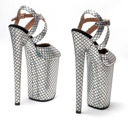23CM/9inches PVC upper  Platform y  High Heels Sandals Models Catwalk Show Pole Dance shoes 1B