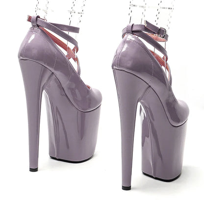 20cm/ 8inches Patent upper lady fashion  platform high heel    pole dance shoes