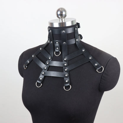 Black Rivet Exaggerated Chockers Necklace Charm Designed Collar Girls Cosplay Party Jewelry Goth Punk Hollween  Accessories
