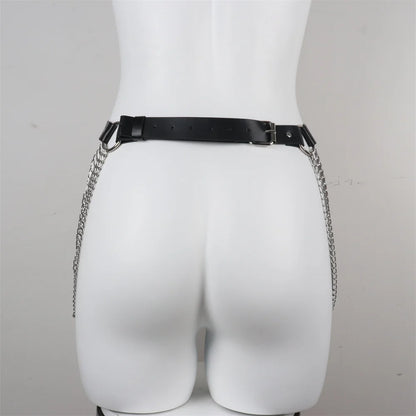 Women's Underwear PU Leather Harness  Lingerie ocks Leg Harness Suspenders Garter Straps Rave Party