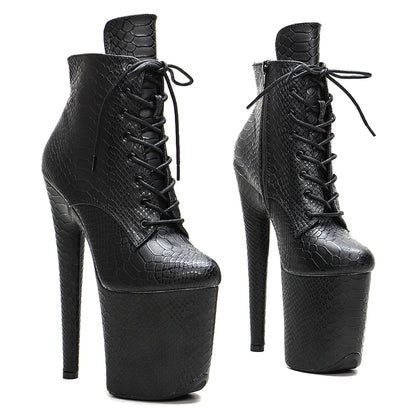 20CM/8inches Pole dancing shoes High Heel platform  boot Ankle Boots y  Stripper Shoes women boots 2B