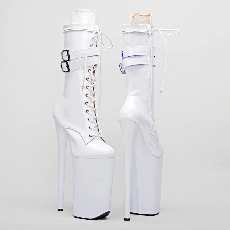 26CM/10inch Shiny Patent  PU Upper  y exotic High Heel platform party shoes Pole Dance boot