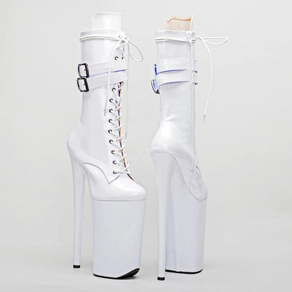 26CM/10inch Shiny Patent  PU Upper  y exotic High Heel platform party shoes Pole Dance boot